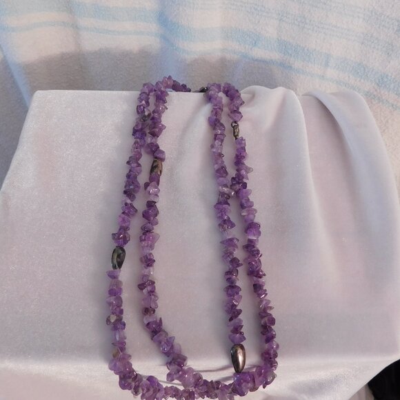 Ladies Coldwater Creek Genuine Amethyst Necklace - Picture 1 of 4